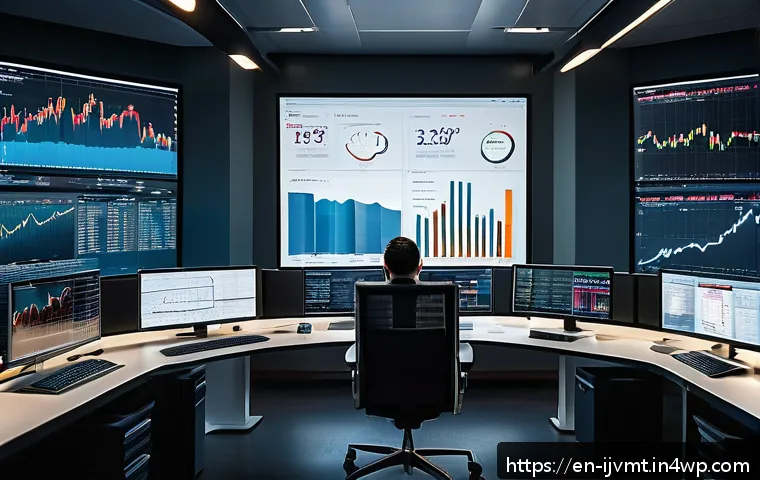 글로벌 ETF 투자 트렌드 살펴보기 - A sophisticated financial analyst’s workspace featuring multiple high-resolution monitors displaying...